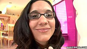 Lubed up feet getting a sensual footjob massage