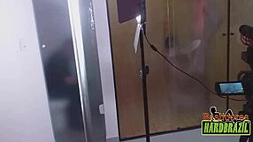 Rafaella Denardin shows off Brazil's biggest tits in steamy shower scene