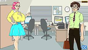 Intriguing job interview turns into sex game at work with casting couch