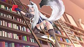 Complete gameplay - wanderer broken bed part 5 with blonde big tits fingering and masturbation