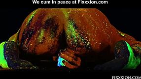 Glow Goddess Fingers Shaved Pussy