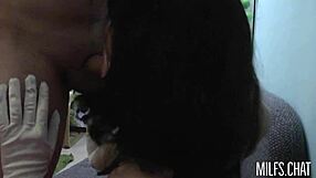 Brunette Milf Inga Fucked In White Stockings On Webcam After Wedding