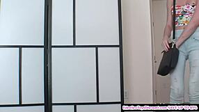 Hot latina milf giving her first amateur blowjob