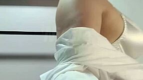 i'm teasing with sexy white lingerie showing latina ass tattoo big ass natural tits