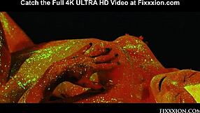 Glow Goddess Fingers Shaved Pussy