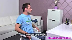 Sexy milf calms nervous stud's fears during casting interview