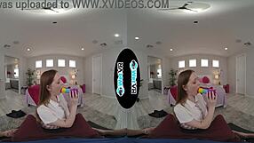 I’m obsessed with this cute redhead getting creamed by a fat cock in VR porn!