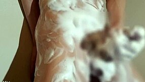 Japanese Boy Masturbates Naked in Bathroom Foam