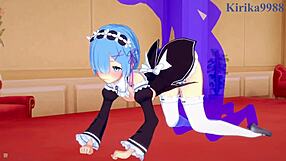 Emilia Screams During Intense Sex with Rem!