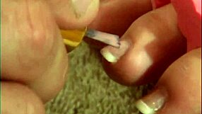 Katie Morgan's hardcore footjob fetish scene