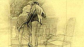 Retro erotic illustration captures vintage sensual charm in detail