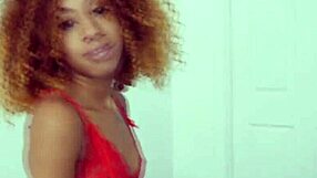 Ebony Gf's Anniversary Blowjob In Lingerie