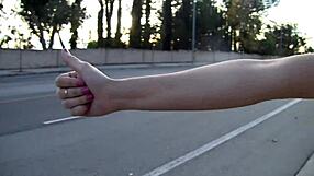 blonde stella may hints at wanting her man's load deep inside her big pussy lips while bent over