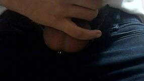 Masturbating on a rainy day, feeling that monster cock throb