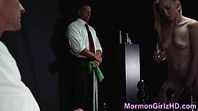 What happens when a Mormon teen gets creampied in taboo missionary play?