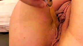 wow, watch this tattooed pierced teen shove knives into her tight holes!