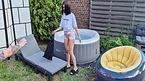 jadilica's free backstage outdoor solo turns into anal masturbation and teasing bts show.