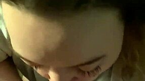 late night blowjob on porch with wife