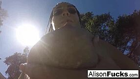 buxom alison tyler bathes and rubs herself nude