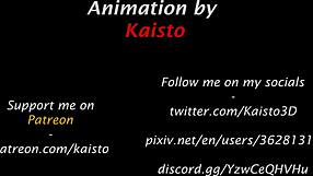 Junker queen catches a guy stealing and takes control in this 3d cartoon