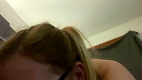 Teen Gives Blowjob During Fun Sex