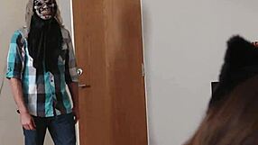 Rob and Alison Rey share a moment on the couch.