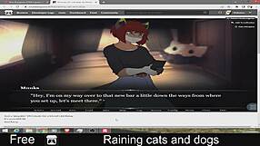 Raining cats and dogs in this intriguing furry erotic scene tonight.