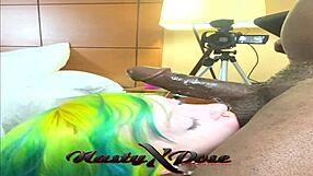 Skinny whore here sucking dick like a total pro today