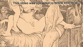 Vintage erotic animation unfolds in classic style