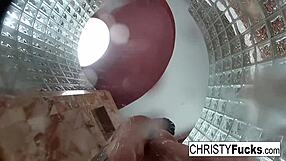 Yo, shower fun with Christy and Dahlia gets steamy