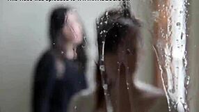 Intense spitting fetish scene with wet mouths and saliva play