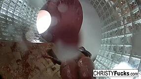 Yo, shower fun with Christy and Dahlia gets steamy