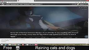 Raining cats and dogs in this intriguing furry erotic scene tonight.