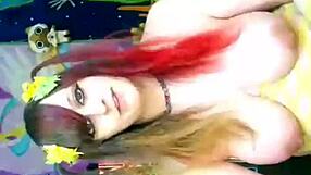 Babyzelda explores big tits with dildo toys