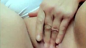 Amateur anal play with a massive 9-inch dildo