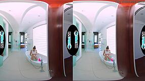 Bath Creeper Fills Step Sister in VR POV