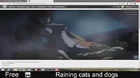 Raining cats and dogs in this intriguing furry erotic scene tonight.