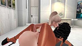 Strapon Baddies With Big Tits And Ass In Ebony Interracial Lesbian Action