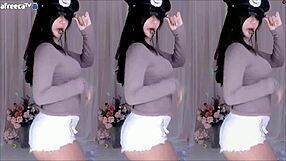 This cute Korean girl danced and showed off her big stunning chest.