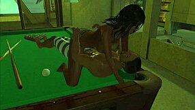 Playing On The Pool Table