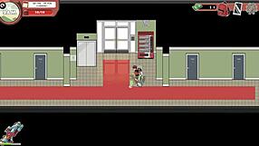 Curvy Teen Masturbates Publicly in Spooky Hentai Gym