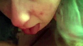 Blue Hair Girl Gives Long Blowjob