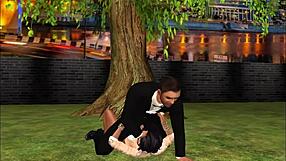 Sweet appetizer in cartoon sex scene.