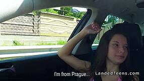 hungarian teen hitchhiker, wanna bang outdoors with us in public?