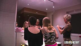 Wellness girls enjoy threesome with Lou Nesbit and Lia Louise.