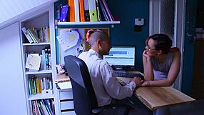 the sexy secretary bent over for doggystyle audition, shaved pussy fucked cowgirl, cum facial to get hired