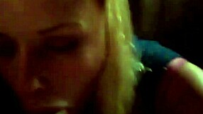 Blonde slut tells love while sucking monster cock