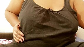 Hindi-Speaking Aunty Boldly Shows Her Big Boobs.