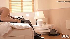 sizzling hot sex addict angel wicky gets her sexy feet fucked until he cums