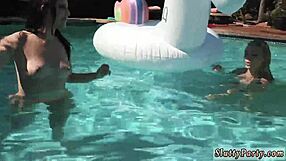 Redhead teen asks, 'Want to see my first anal in the pool?'